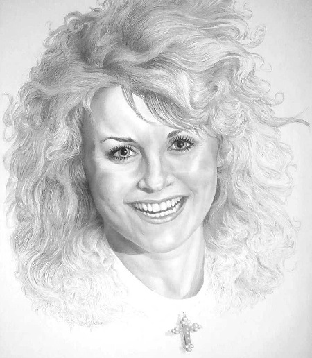 Eternal Joy Charcoal Pencil Drawing Portrait Print by Art Terry